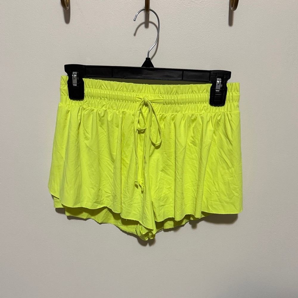 Neon Yellow Women’s Athletic Drawstring Shorts